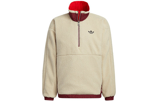 adidas originals Cny Aop Jkt New Year's Edition Stay Warm Reversible Stand Collar logo Sports Jacket Red HD0317