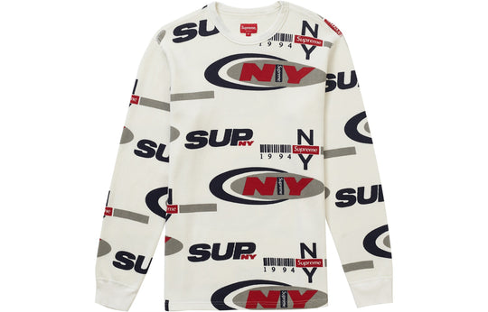 Supreme FW18 NY Waffle Thermal Sweater 'White' SUP-FW18-911