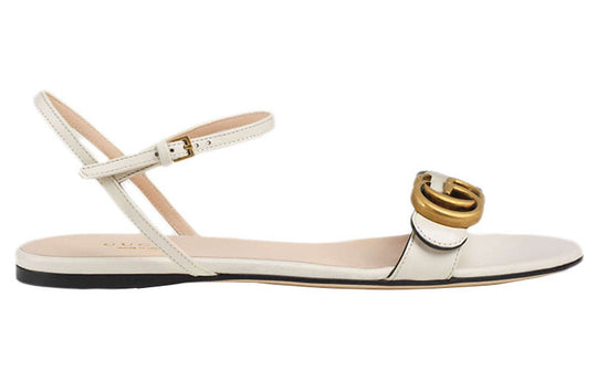 (WMNS) Gucci Double G Leather Sandal 'White' 524631-A3N00-9022