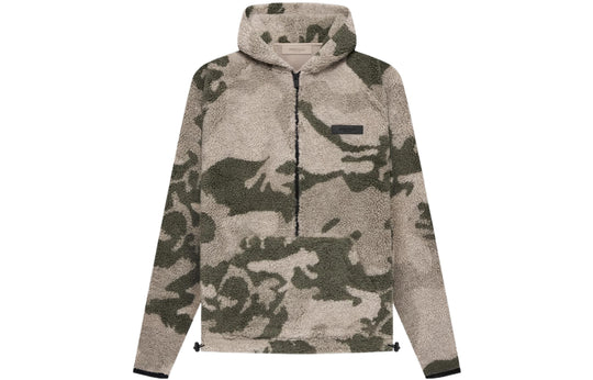 Fear of God Essentials SS22 Polar Fleece Half Zip Hoodie 'Camouflage' FOG-SS22-402