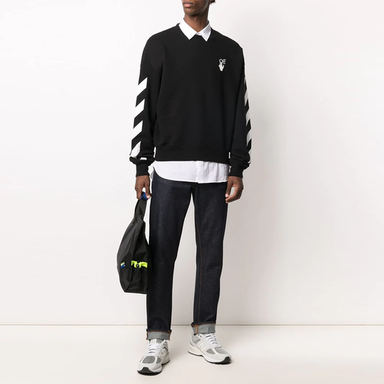 Off-White Arrows Back Logo Pullover Black OMBA035F20FLE0031001