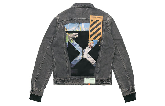 Off-White Denim Distressed Jacket 'Black' OMYE019R19C270120888