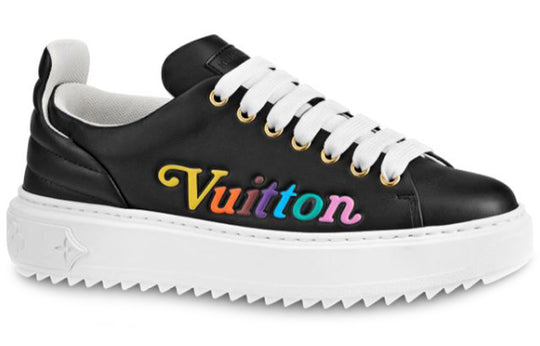 (WMNS) LOUIS VUITTON LV Time Out Vuitton Calfskin Sports Shoes Black 1A5C55