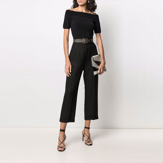 Alexander McQueen FW21 Off-the-shoulder Black 669510-Q1AV4-1000