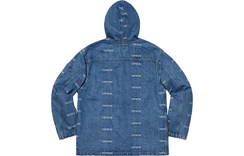 Supreme SS19 Logo Denim Turnout Jacket Denim Logo SUP-SS19-653