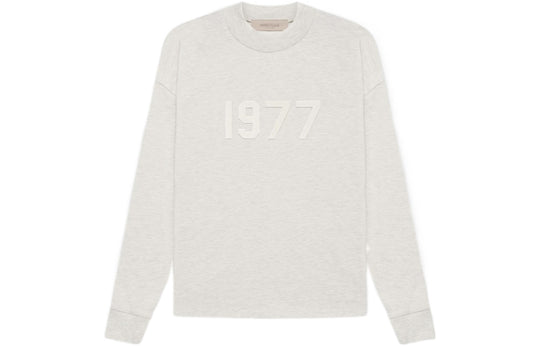 Fear of God Essentials SS22 Long Sleeve Tee Light Oatmeal 1977 FOG-SS22-238