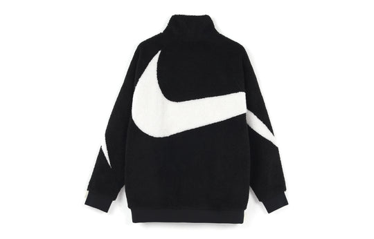 Nike Big Swoosh Reversible Boa Jacket (Asia Sizing) 'Black White' BQ6546-011