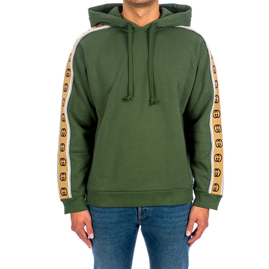 Gucci Knitted Cotton Hooded Sweater For Men Green 596230-XJBUW-3806