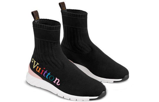 (WMNS) LOUIS VUITTON LV Aftergame Vuitton High-Top Sports Shoes Black 1A5C6W