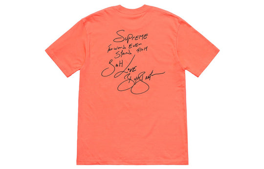 Supreme SS19 Buju Banton Tee Reggae Character Printing Short Sleeve Unisex Orange SUP-SS19-10476