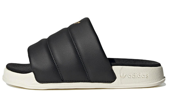 (WMNS) adidas Adilette Essential Slides 'Black Off White' FZ6162