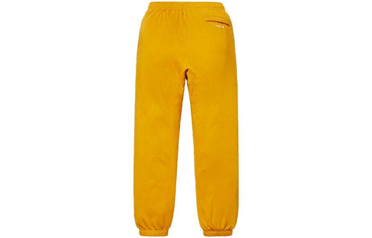 Nike x Supreme Crossover Solid Color Logo Alphabet Embroidered Casual Jogger Pants Yellow BQ3768-752