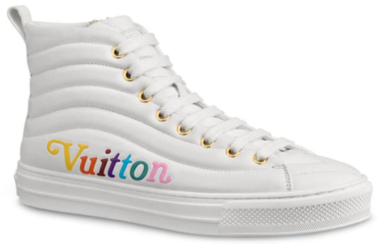 (WMNS) LOUIS VUITTON LV Stellar Calfskin High-Top Sports Shoes White 1A5C5H