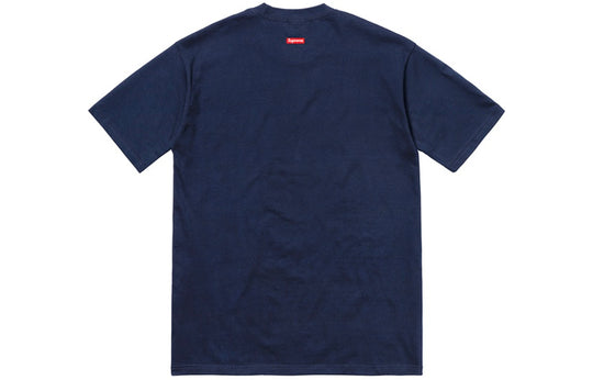 Supreme SS18 Hardware Tee Navy Printing Short Sleeve Unisex Navy Blue SUP-SS18-511