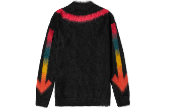 Off-White Rainbow Gradient Arrow Knit Black OMHA036E20KNI0021087