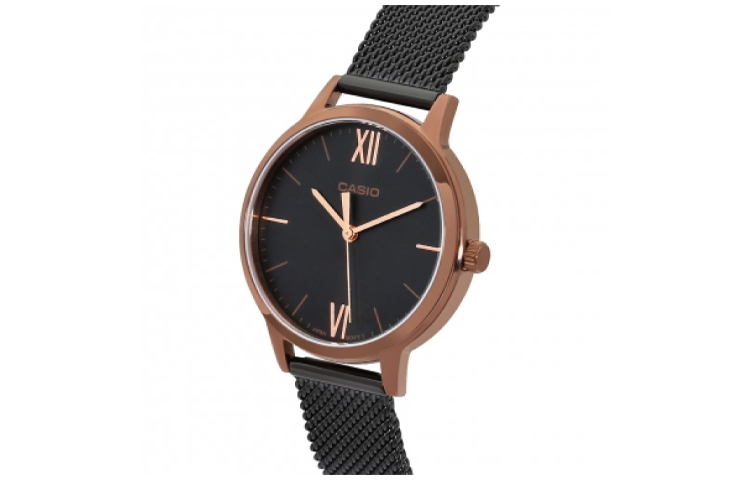 (WMNS) CASIO Analog 'Black Rose Gold' LTPE157MRB1B