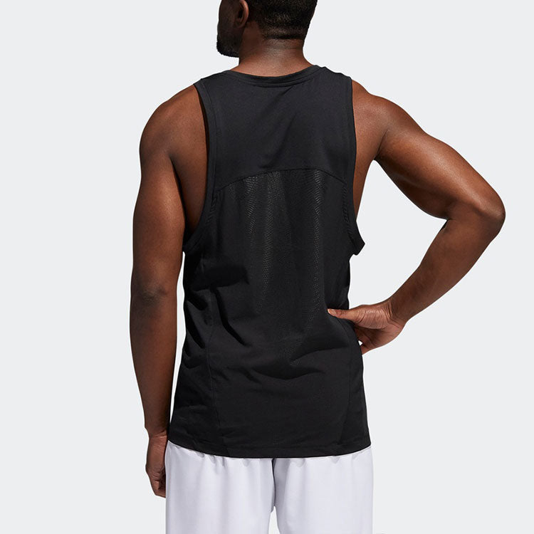 adidas Heat.Rdy Warrior Training Logo Sports Breathable Running Vest Black GT8269