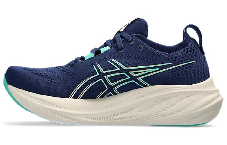 (WMNS) ASICS Gel-Nimbus 26 Wide 'French Blue Electric Lime' 1012B602-400