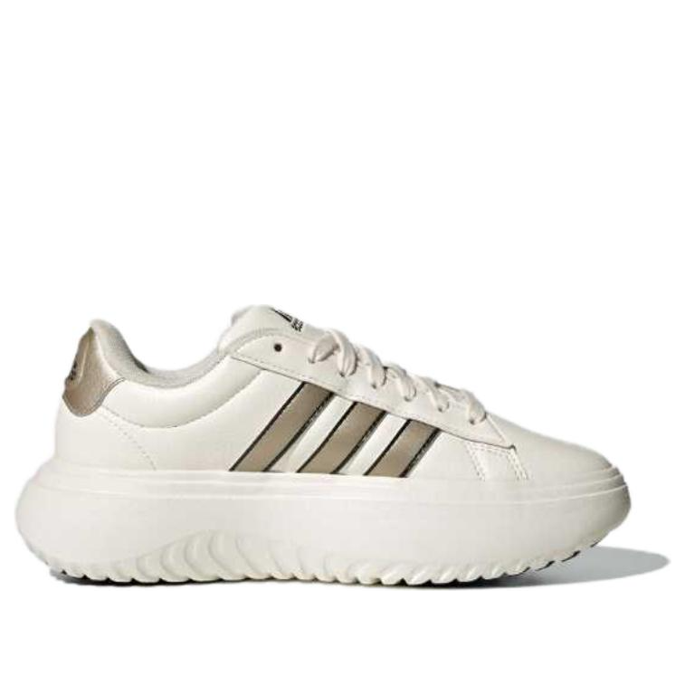 (WMNS) adidas Grand Court Platform Shoes 'Chalk White Cyber Metallic' JS2944