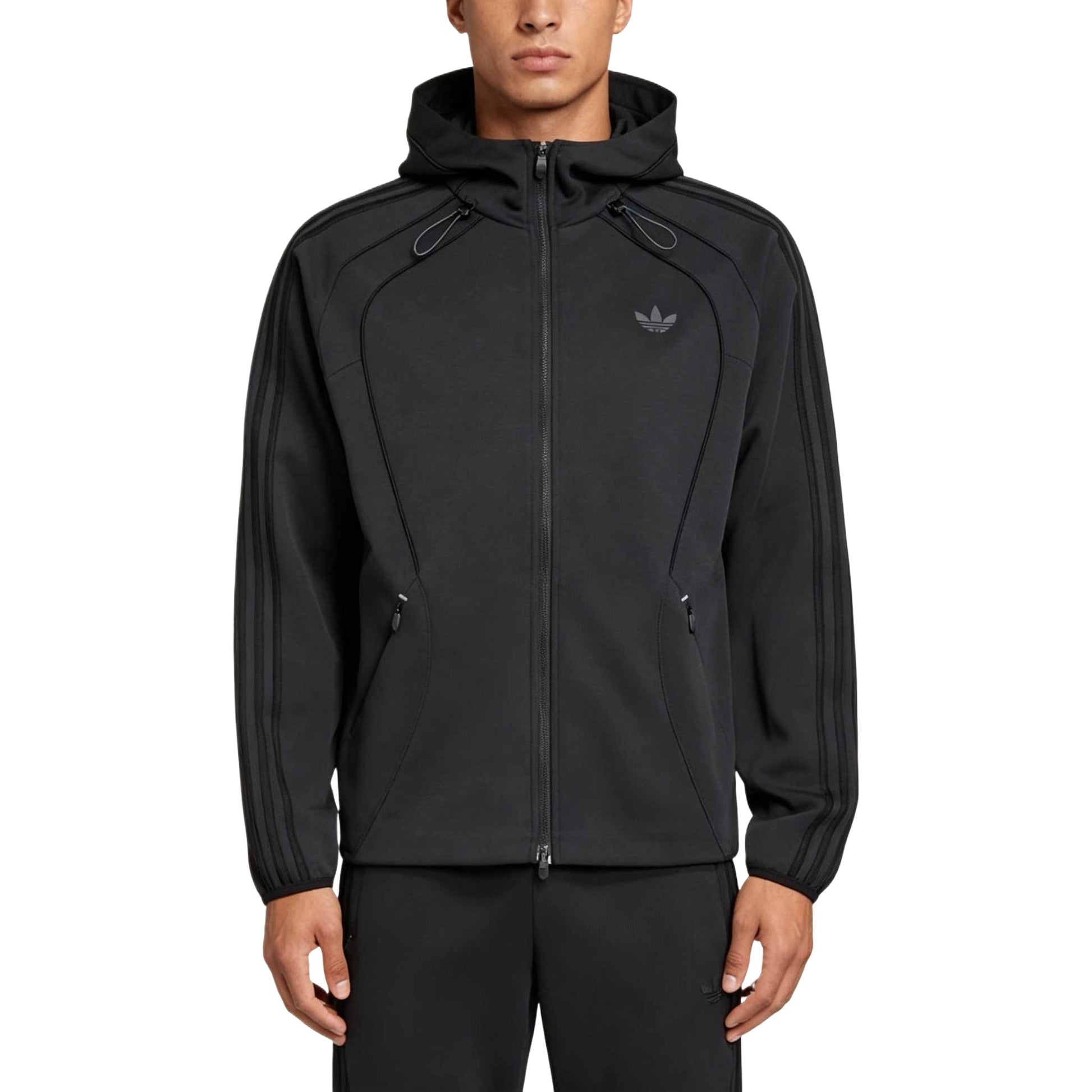 adidas Spacer Teamgeist 26 Cutline Fullzip Hoodie Asia Sizing 'Black' KT4423