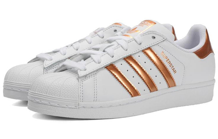 (WMNS) adidas originals Superstar Shoes Golden/White EF1326