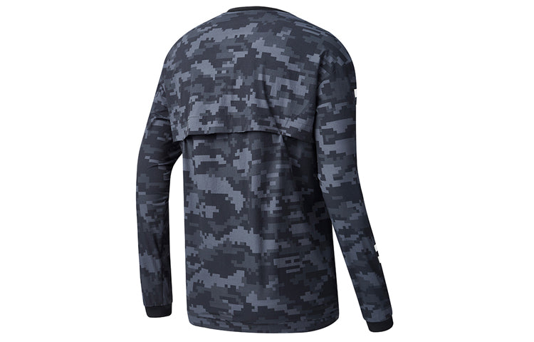 FILA Athletics Camouflage Printing Round Neck Pullover Sports Black A11M031224F-PT