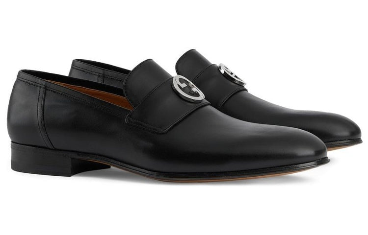 Gucci Interlocking G Loafer 'Black Leather' 730134-06F00-1000