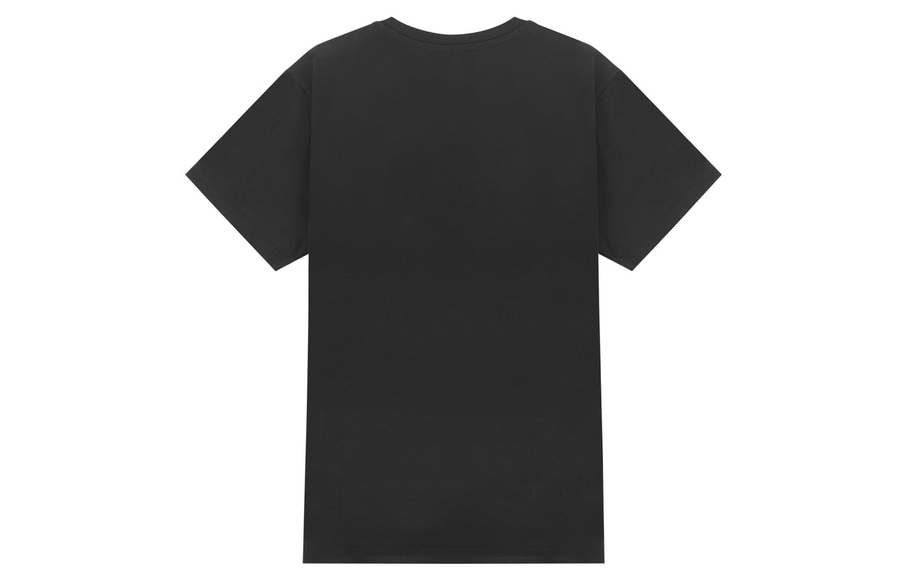 New Balance Logo Embroidered Knit Sports Round Neck Short Sleeve Couple Style Black AMT21548-BK