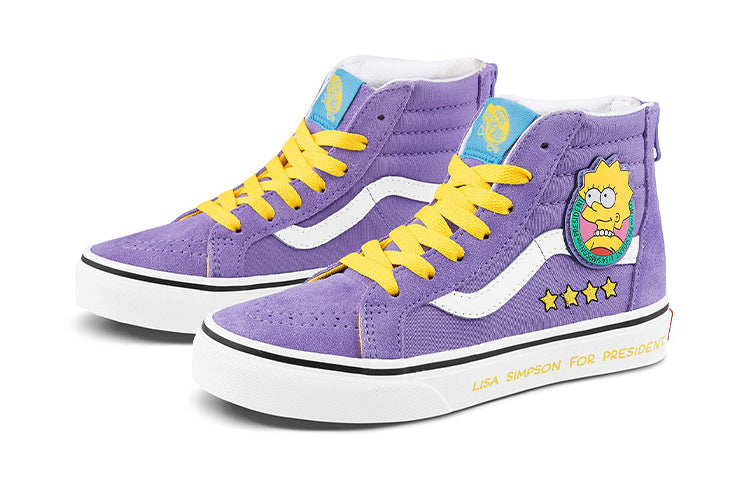 (GS) Vans The Simpsons x SK8-HI Zip Kids 'Lisa 4 Prez' VN0A4BUX17G