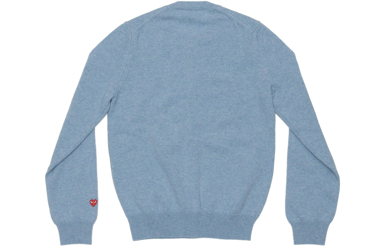 (WMNS) COMME des GARCONS PLAY V-Neck Pullover Sleeve Heart 'Blue' AZ-N091-051-2