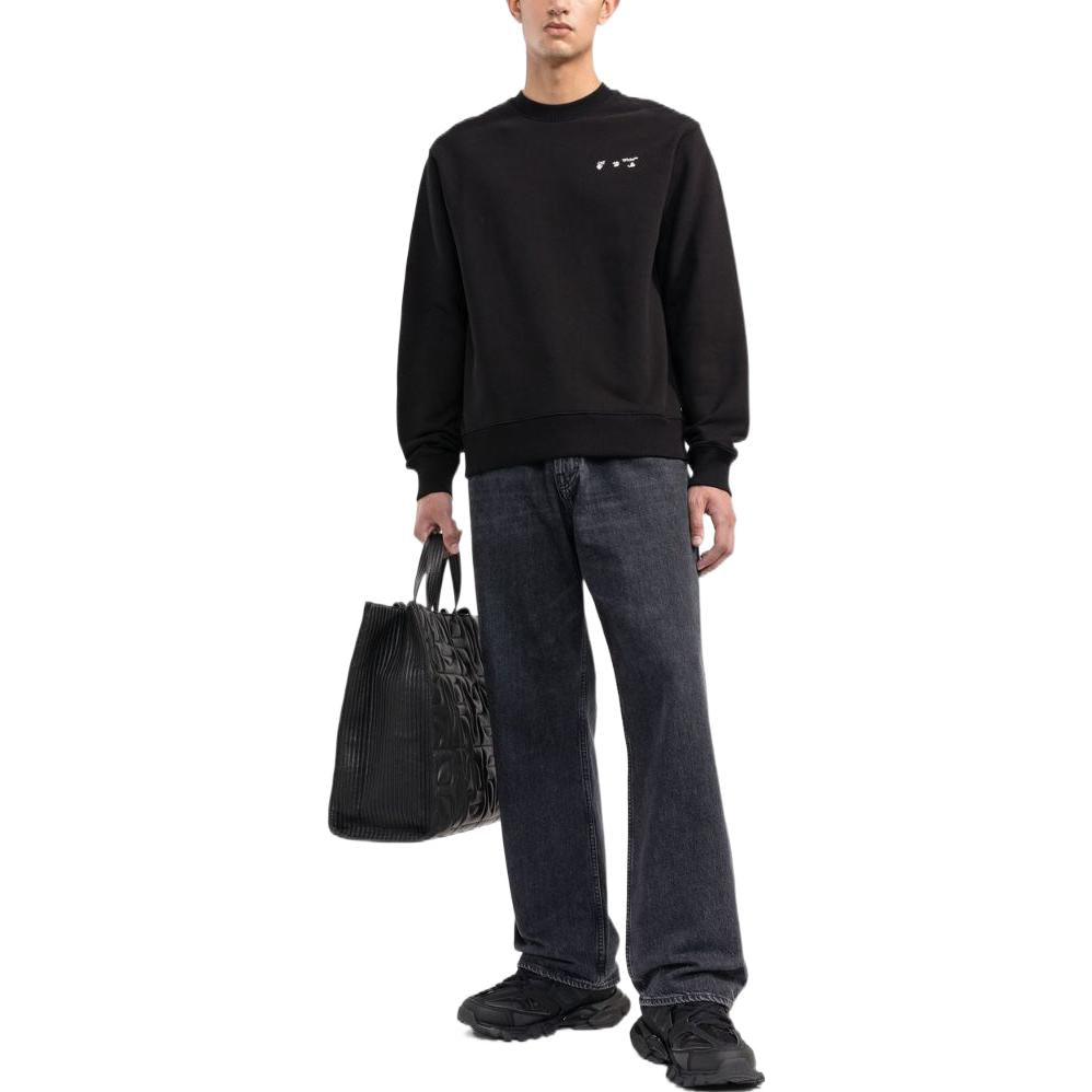 Off-White Logo Slim Sweatshirt 'Black' OMBA057C99FLE0121001