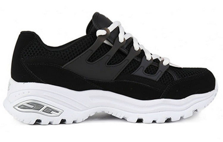 (WMNS) Skechers D'Lites Low Top Sneakers Black 66666253-BLK