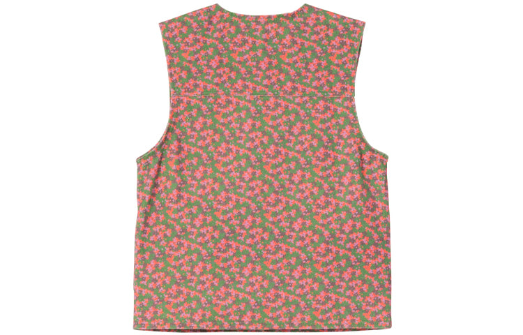 (WMNS) Stussy Sycamore Canvas Vest 'Flower' 215153
