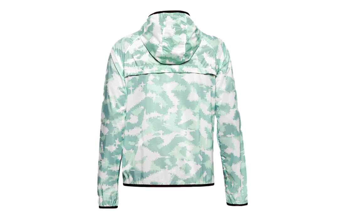 (WMNS) Under Armour Run Anywhere Storm Hooded Jacket Green 1356225-403