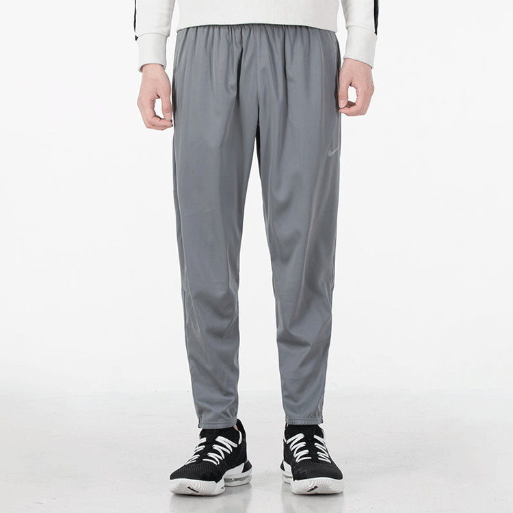 Men's Nike Logo Printing Solid Color Elastic Waistband Drawstring Sports Pants/Trousers/Joggers Gray DD6216-084