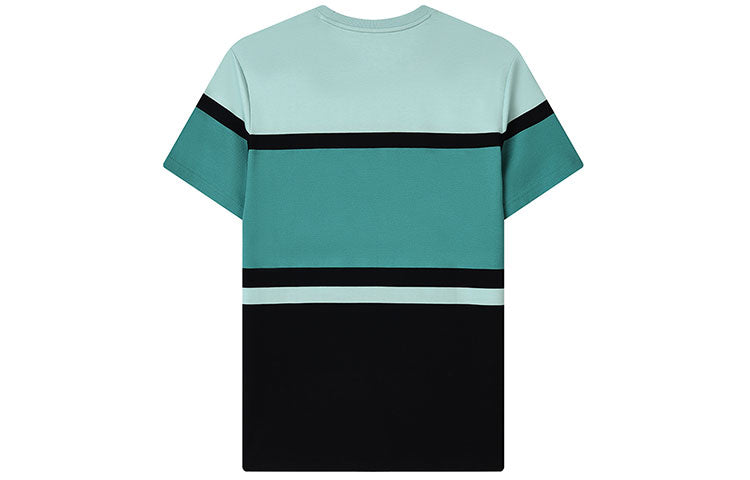 FILA Colorblock Sports Round Neck Short Sleeve Gray Green F11M132153F-TQ