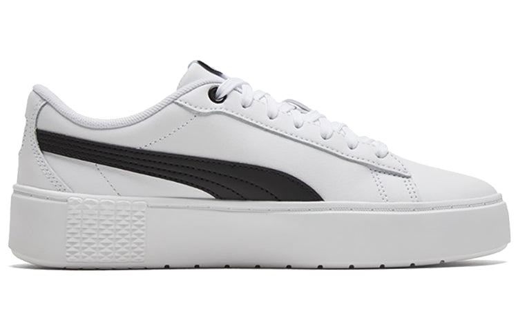 (WMNS) PUMA Smash Platform V2 L 'White Black' 373035-02