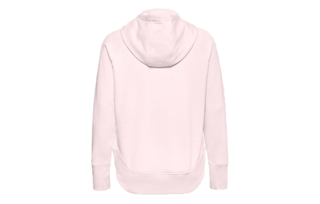 (WMNS) Under Armour Rival Metallic Fleece Hoodie Pink 1356323-658