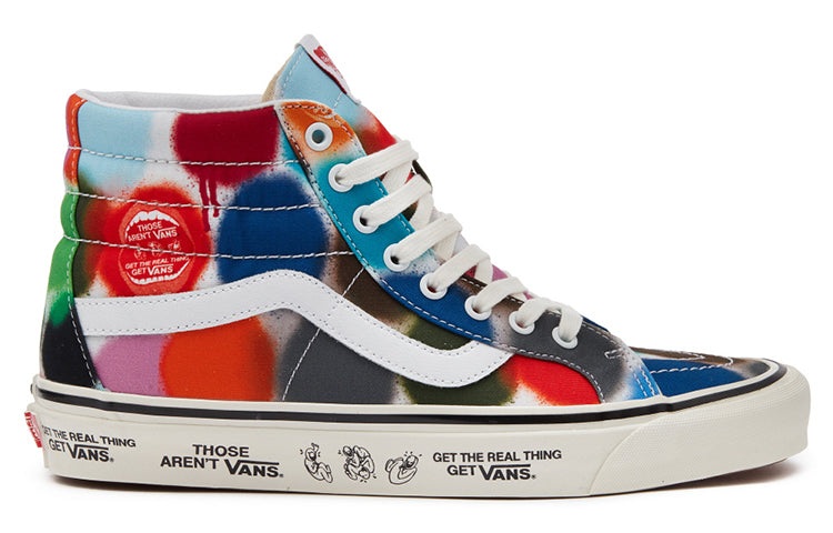 Vans SK8-Hi Wear-resistant Non-Slip Casual Skateboarding Shoes MULTI-COLOR VN0A38GF9XQ