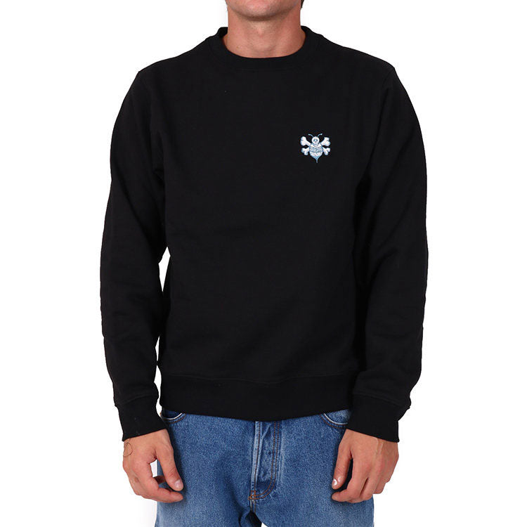 DIOR And Shawn Stussy Bee Embroidered Oversized Sweatshirt For Men Black 033J603C0531-C985