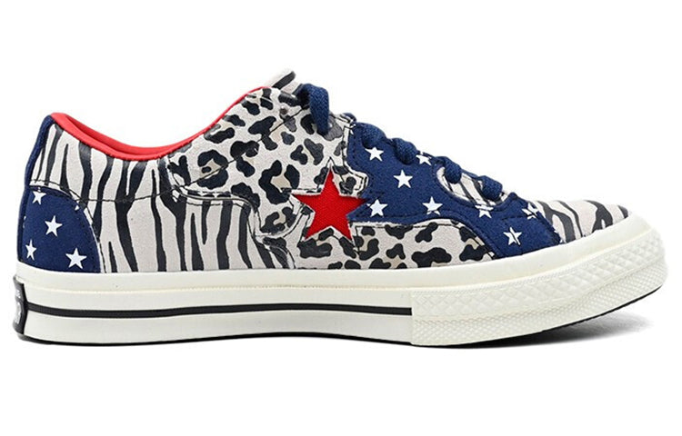 Converse One Star Leopard grain Brown 'Black White Red' 168692C