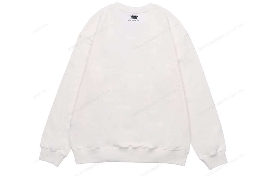 New Balance Logo Sweatshirt Asia Sizing 'White' 5CC44343-IV