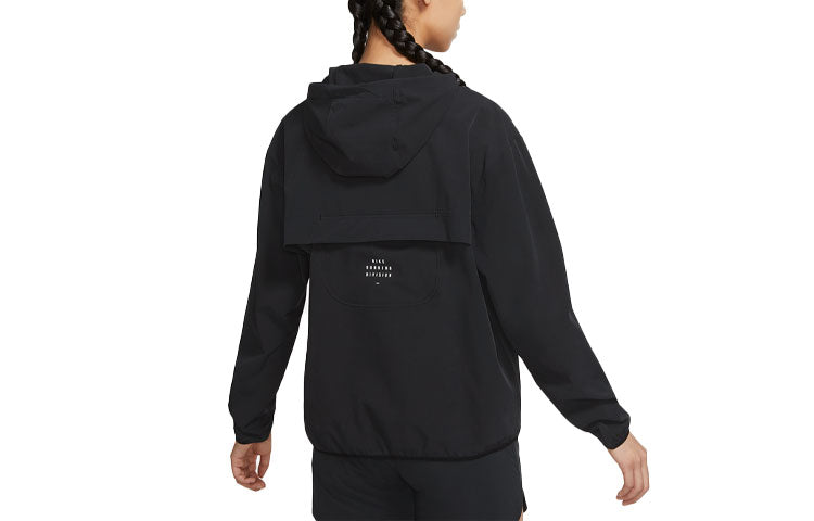 (WMNS) Nike Run Division Logo Hooded Jacket Black DD5394-010