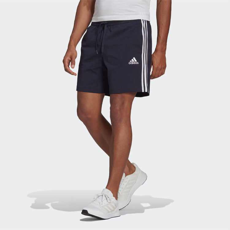 adidas M 3s Sj Sho Logo Printing Stripe Sports Training Shorts Blue GK9989
