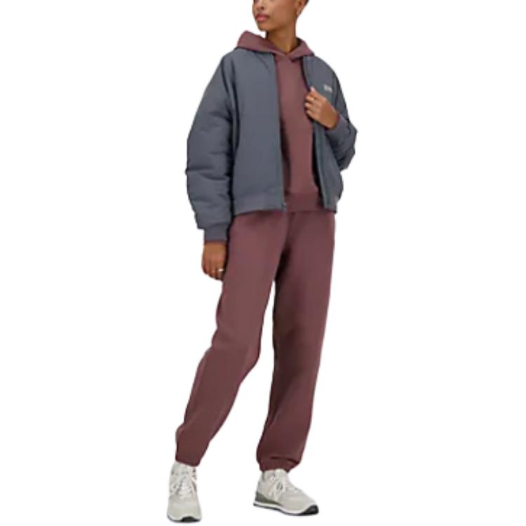 (WMNS) New Balance Linear Heritage Woven Bomber Jacket 'Graphite' WJ33507-GT