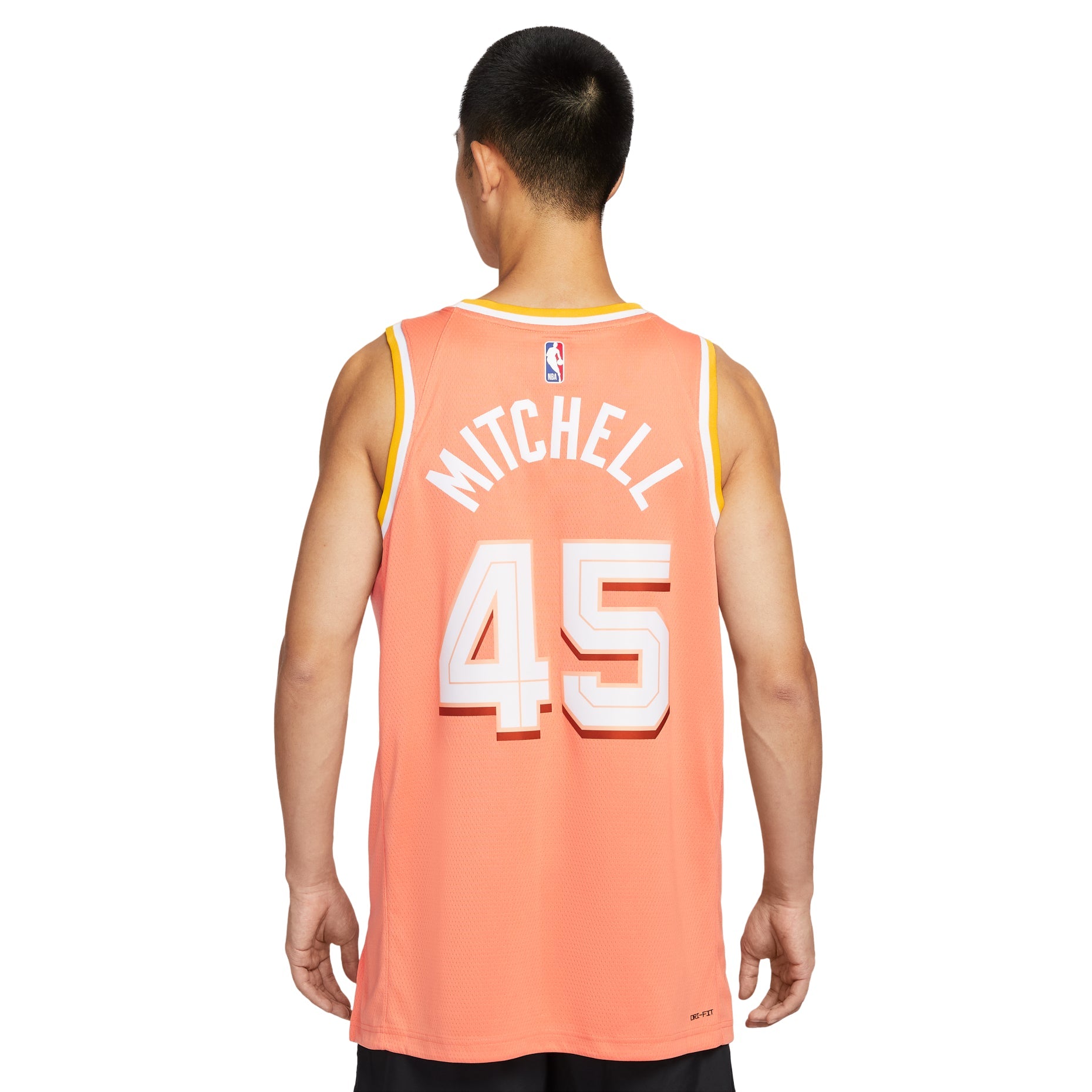 Nike NBA Donovan Mitchell Cleveland Cavaliers City Edition Swingman Jersey 'Orange Frost' HM5977-836