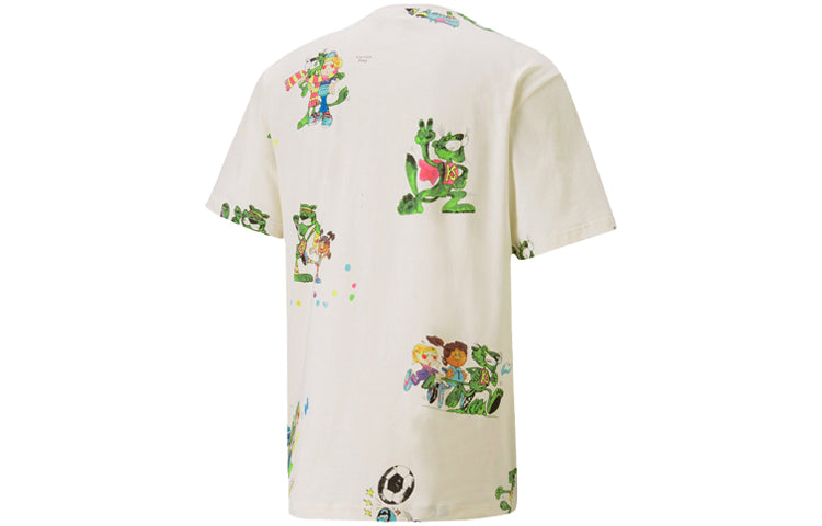PUMA X KS AOP TEE Short Sleeve Creamy White 598878-55