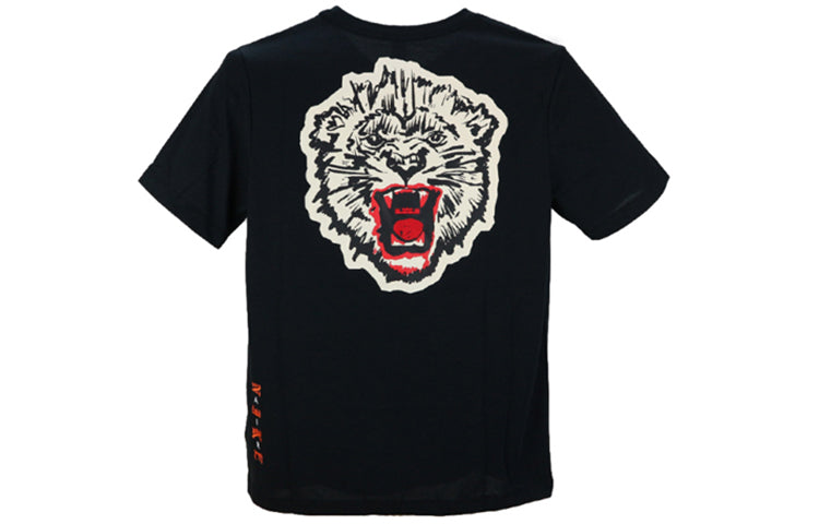 Nike LeBron James xATOMS Crossover Limited Tiger Head Printing Short Sleeve Black CD0936-010