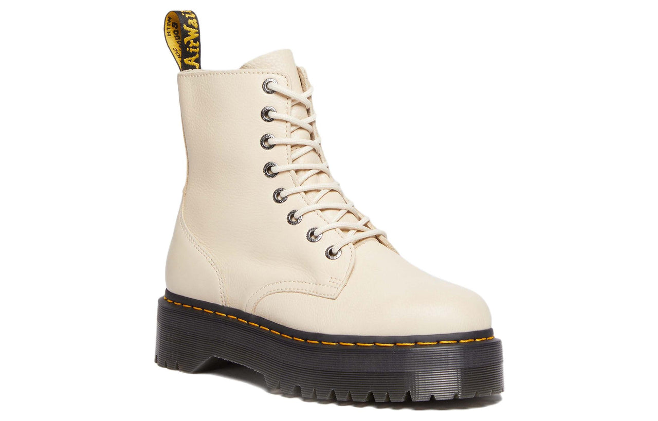 Dr. Martens Jadon III Pisa Leather Platform Boots 'Parchment Beige' 26378292
