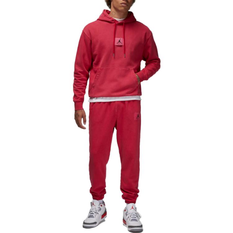 Air Jordan Statement Fleece Washed Hoodie 'Red' FB7290-619